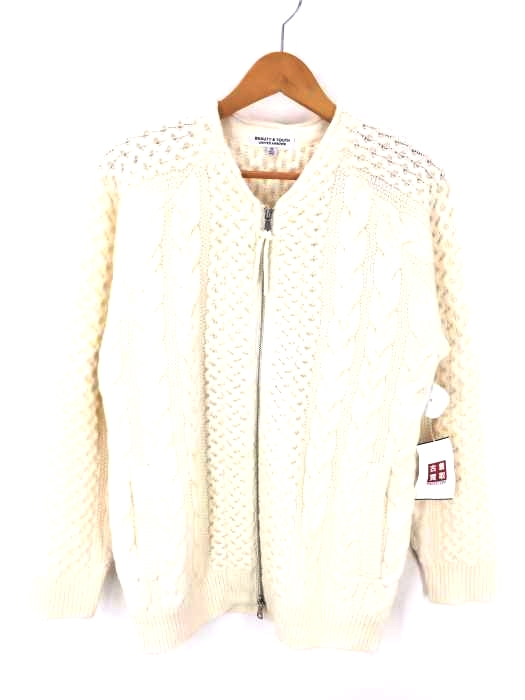 BEAUTY & YOUTH UNITED ARROWS（ビューティーアンドユースユナイテッドアローズ） アランクルーネックジップジャケット メンズ トップス