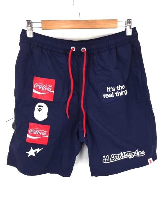 A BATHING APE（アベイシングエイプ） ロゴプリントナイロンスイムショーツ メンズ パンツ