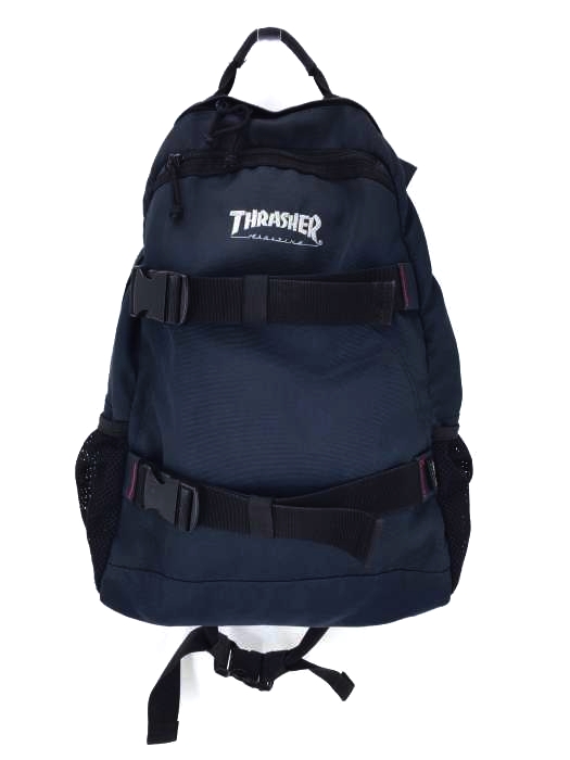 THRASHER MAGAZINE（スラッシャーマガジン） CORDURA製　ロゴ刺繍ストラップ付バッグパック メンズ バッグ