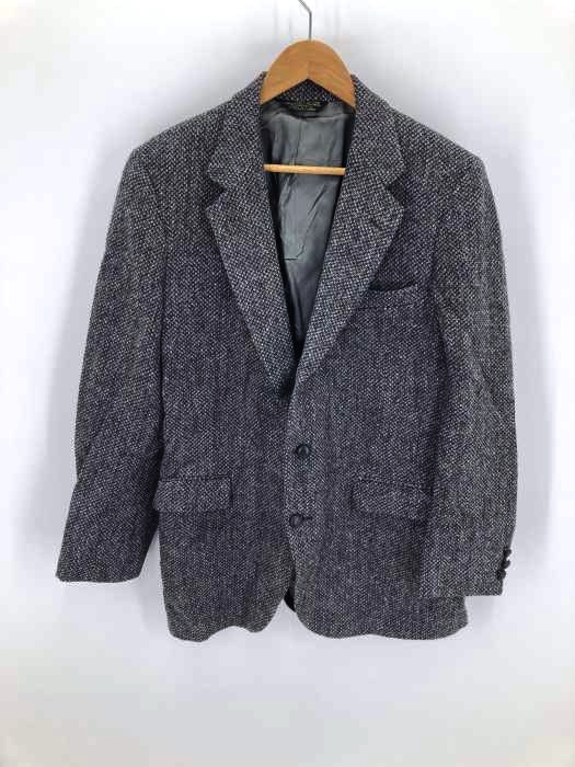 USED古着(ユーズドフルギ) STAFFORD Harris Tweed USA製 2Bウールテーラードジャケット エルボーパッチ メンズ アウター