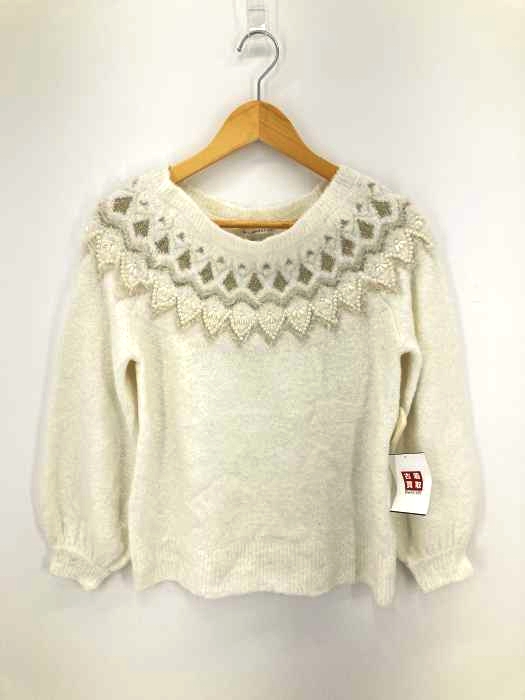 WILLSELECTION（ウィルセレクション） パールビジュー付きニットセーター レディース トップス