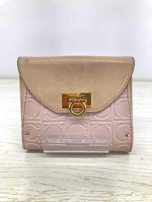 Salvatore Ferragamo（サルヴァトーレフェラガモ） ガンチーニ型押し 二つ折り財布 レディース 財布・ケース