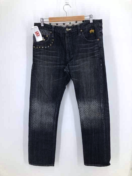 Nine Rulaz Line（ナインルーラズライン） ロゴ刺繍ダメージ加工デニムパンツ メンズ パンツ