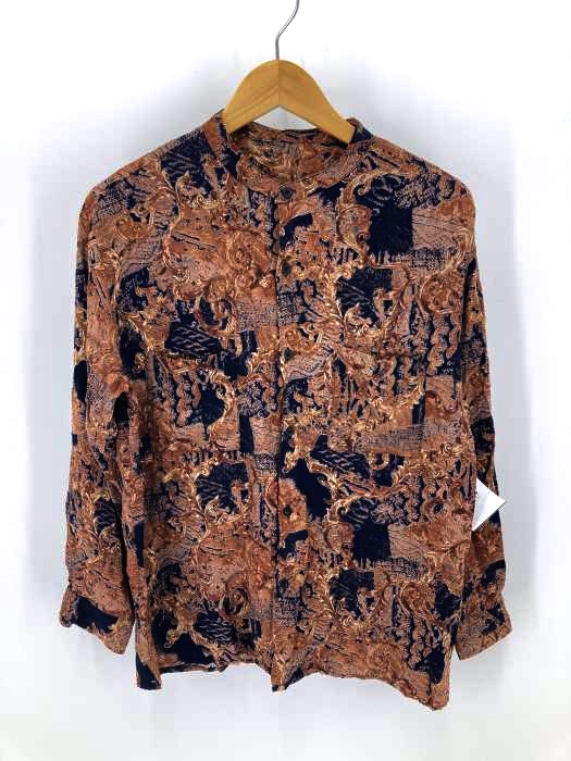 kutir（クティル） バンドカラー柄シャツ メンズ トップス