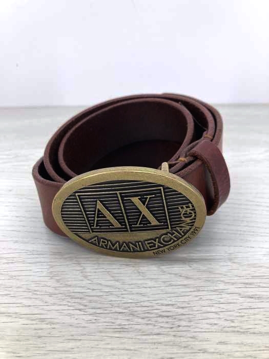 ARMANI EXCHANGE（アルマーニエクスチェンジ） ロゴバックル レザーベルト メンズ ファッション雑貨