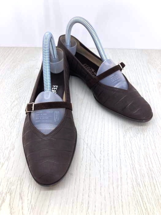 Salvatore Ferragamo（サルヴァトーレフェラガモ） クロコダイル型押し レディース シューズ