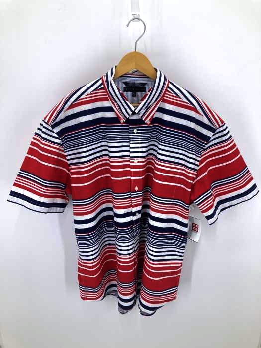 TOMMY HILFIGER（トミーヒルフィガー） ボタンダウンボーダー半袖シャツ メンズ トップス