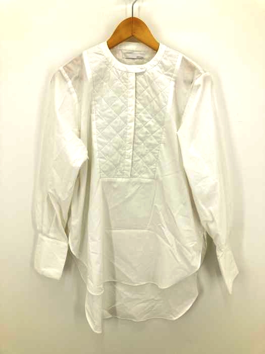Aunt Maries（アントマリーズ） 21SS ノーカラーキルティングシャツ レディース トップス