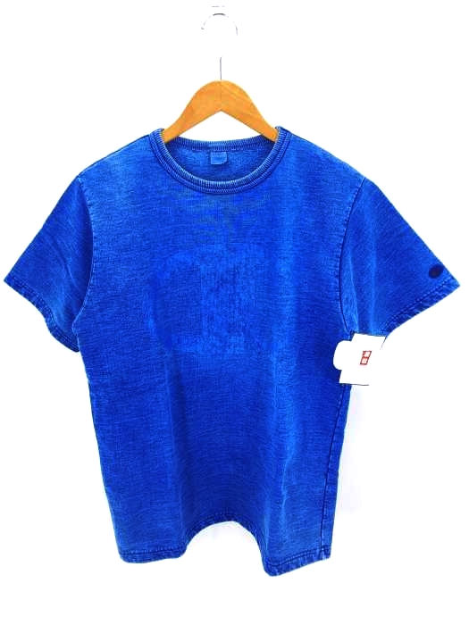 Champion(チャンピオン) フロントロゴデザインインディゴ染め カットソー メンズ トップス