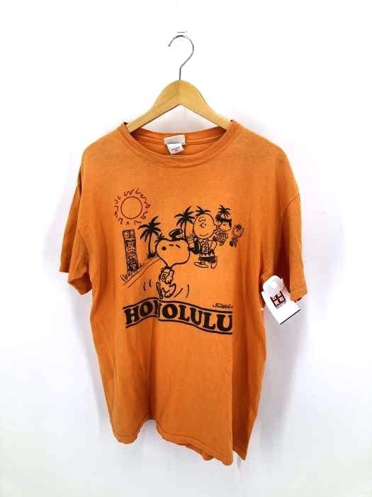 PEANUTS（ピーナッツ） ホノルル アロハ キャラクターデザインtシャツ メンズ トップス