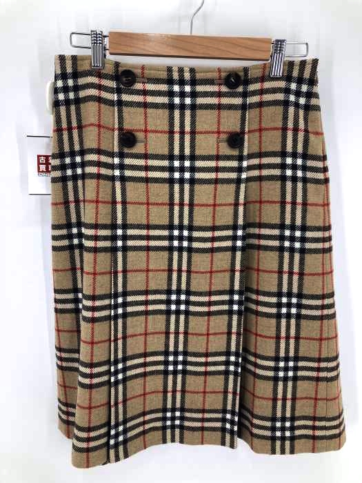 BURBERRY（バーバリー） アルパカ混 ノバチェック ウールミディスカート レディース スカート