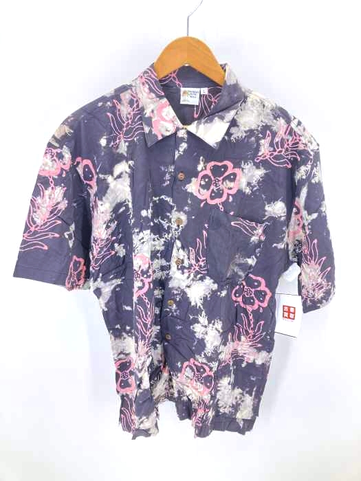 USED古着（ユーズドフルギ） 総柄ハーフスリーブレーヨンシャツ メンズ トップス