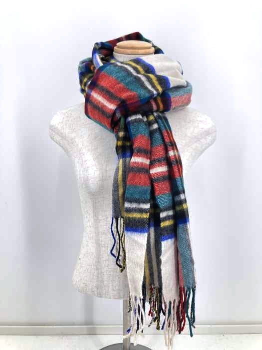 TWEEDMILL（ツイードミル） チェック柄ウールマフラー レディース ファッション雑貨