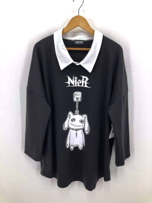 NieR（ニーア） 襟付きBLACK CUTSEW ユニセックス レディース トップス
