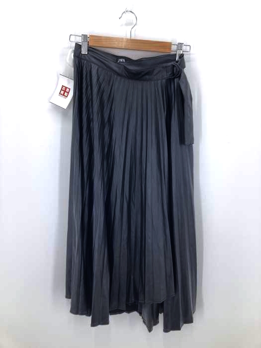 ZARA（ザラ） フェイクレザーラッププリーツスカート レディース スカート