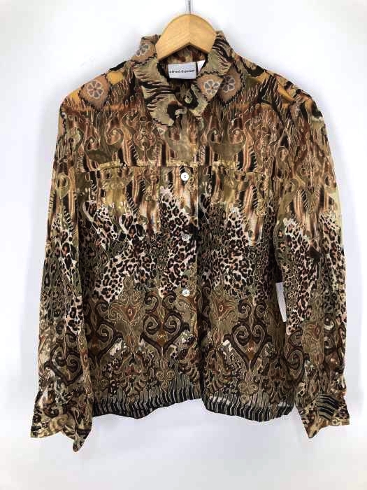 Alfred dunner（アルフレッドダンナー） レーヨンシアー柄シャツ レディース トップス