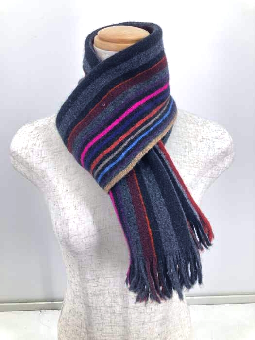 Paul Smith（ポールスミス） ストライプラムウールマフラー メンズ ファッション雑貨