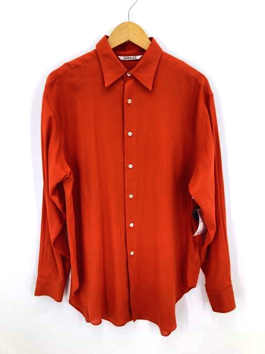AURALEE（オーラリー） SHUTTLE GEORGETTE CLOTH SHIRTS メンズ トップス