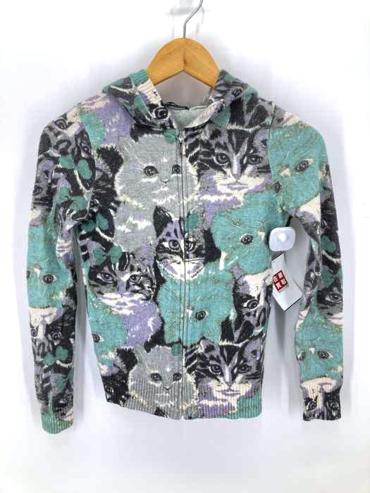 HYSTERIC GLAMOUR（ヒステリックグラマー） 猫総柄ニットジップパーカー レディース トップス