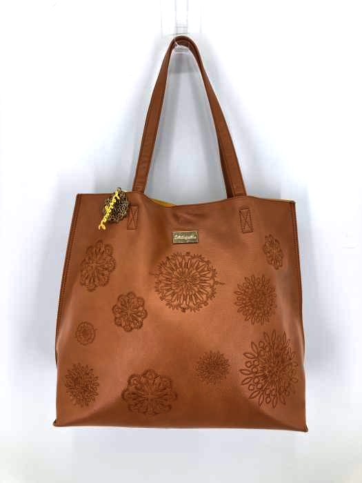 DESIGUAL(デシグアル) SUMMER AQUILES FLORIDA 刺繍トートバッグ チャーム付き レディース バッグ