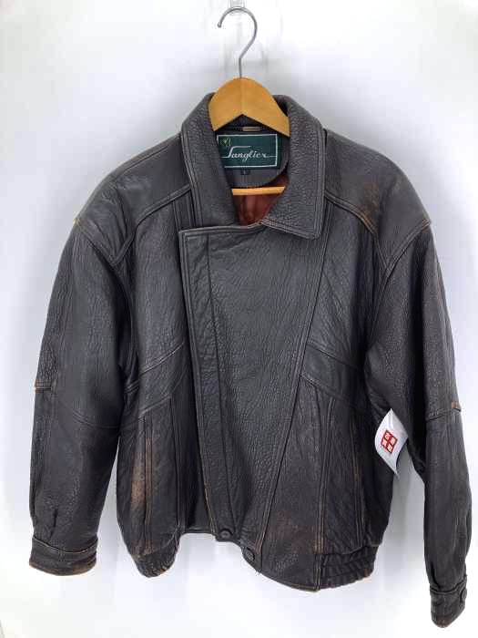 USED古着（ユーズドフルギ） ラムスキンダブルライダース メンズ アウター
