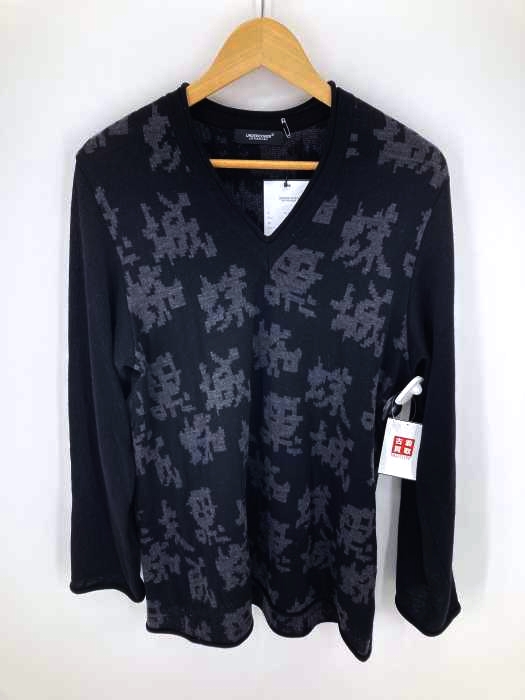 UNDERCOVER（アンダーカバー） 蜘蛛巣城総柄 Vネック ウールニットセーター メンズ トップス