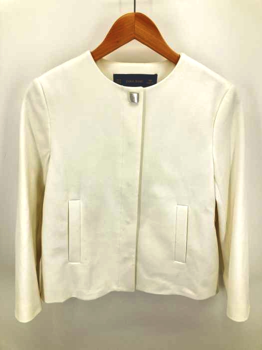 ZARA BASIC（ザラベーシック） スナップ ノーカラージャケット レディース アウター