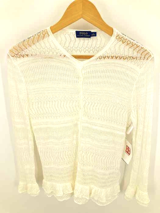 POLO RALPH LAUREN（ポロラルフローレン） レース編みリネンカーディガン レディース トップス