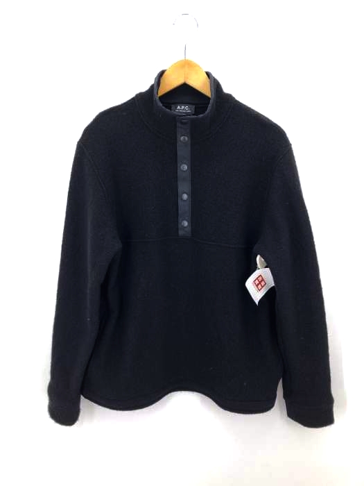 A.P.C.(アーペーセー) ハーフボタン ウールフリース プルオーバー メンズ トップス