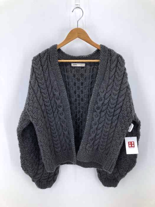 BLACK by moussy(ブラックバイマウジー) hand knitting cable cardigan ハンドニッティグケーブルカーディガン レディース トップス