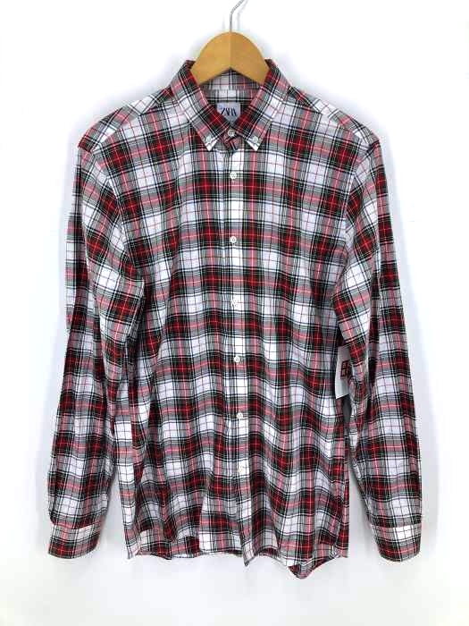 ZARA（ザラ） コットンチェックレギュラーシャツ メンズ トップス