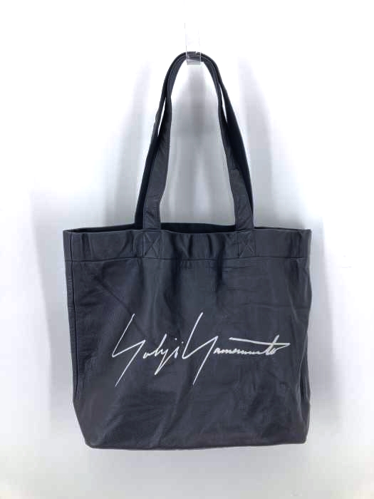 Yohji Yamamoto（ヨウジヤマモト） 青山本店限 定ノヴェルティ シグネチャーロゴレザートートバッグ メンズ バッグ