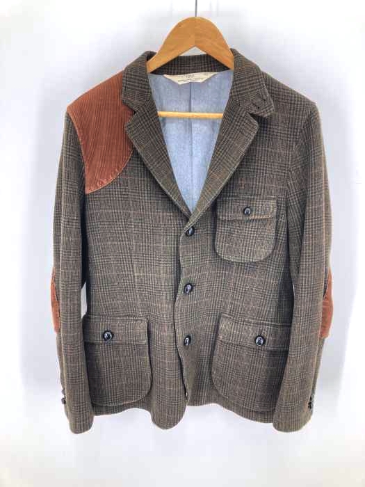 BEAUTY&YOUTH UNITED ARROWS(ビューティーアンドユースユナイテッドアローズ) エルボーパッチ付 グレンチェック テーラード ジャケット メンズ アウター