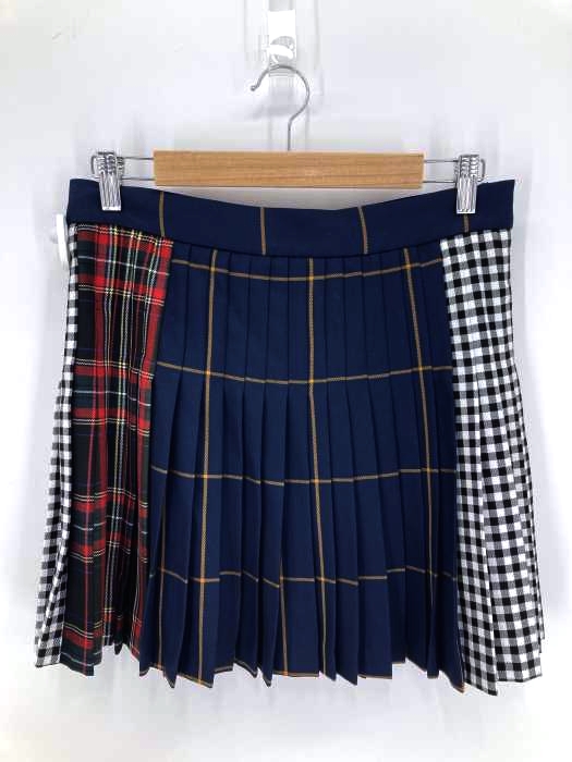ZARA WOMAN(ザラ ウーマン) チェック切り替えプリーツスカート レディース スカート