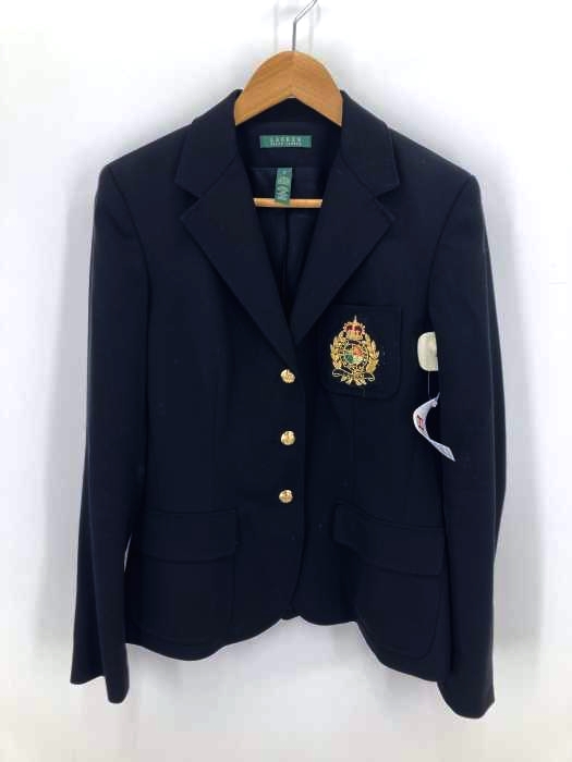 LAUREN RALPH LAUREN （ローレンラルフローレン） 緑タグ 3B テーラードジャケット 胸ワッペン レディース アウター