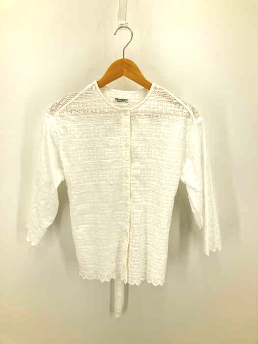 BEAMS BOY（ビームスボーイ） カットワークベルテッドロングスリーブ レディース トップス