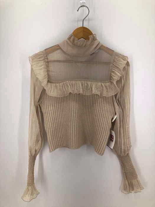 ZARA(ザラ) チュールブラウス切替ニット レディース トップス
