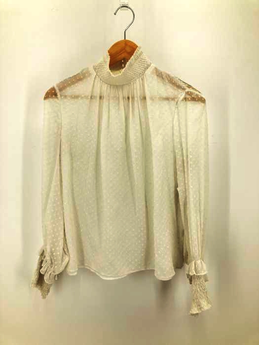 ZARA trafaluc(ザラトラファルック) ハイネック切り替え総柄シャツブラウス レディース トップス