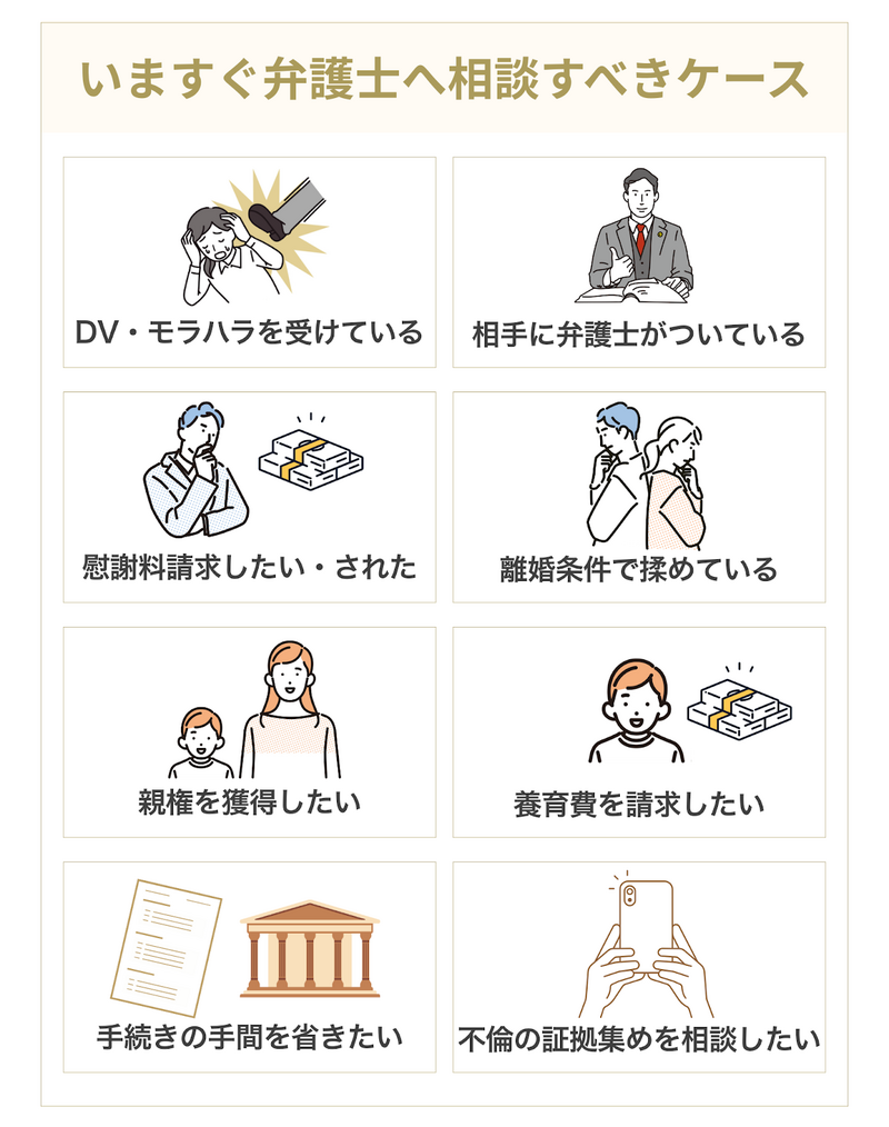 いますぐ弁護士へ相談すべき8つのケース