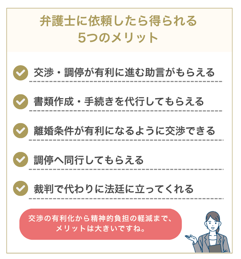 弁護士に依頼したら得られる5つのメリット