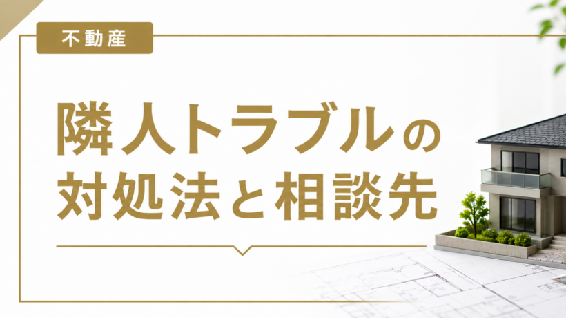 隣人トラブルで後悔しないために知っておきたい対処法と相談先