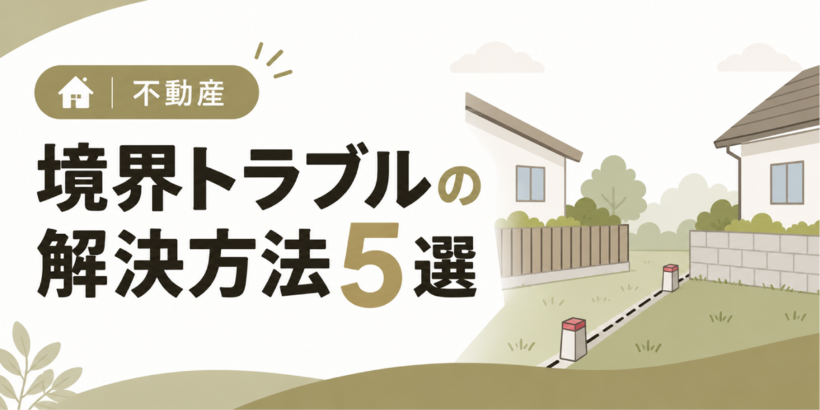 境界トラブルの解決方法5選！状況別の選び方も解説