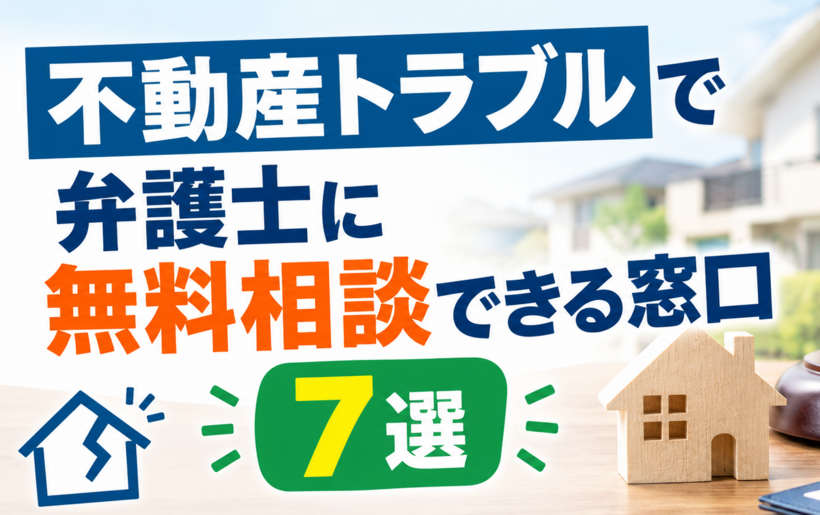 不動産トラブルで弁護士に無料相談できる窓口7選と費用の目安