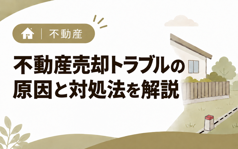 不動産売却トラブルの原因と対処法を解説｜共有名義・契約・金銭のケースまで紹介