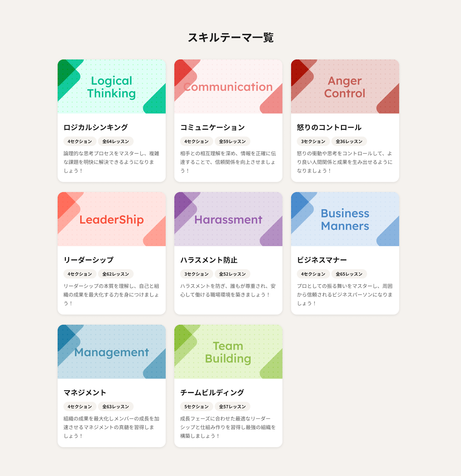 スキルテーマ一覧