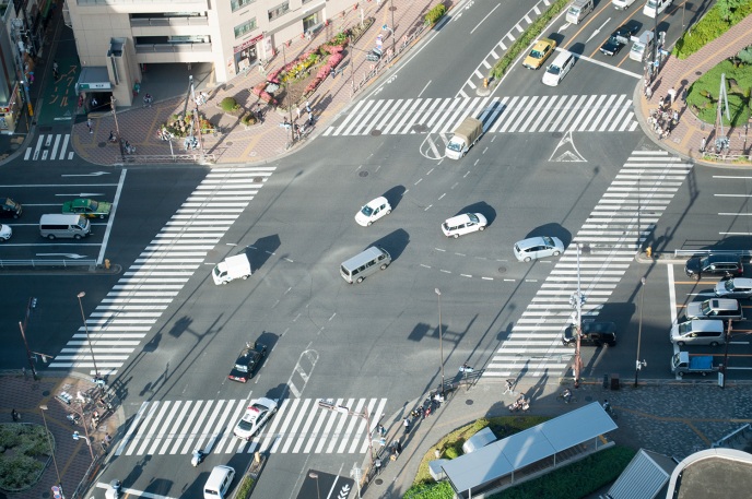 展望台から交差点をずっと見ているだけで、どんどん時間が過ぎていきました
