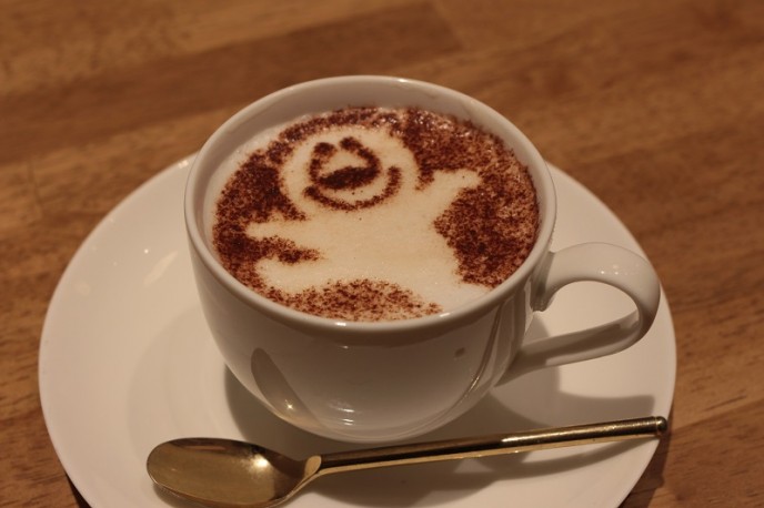 しろくまアートカプチーノ500円
