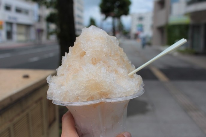 かき氷 黒酢250円