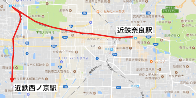 地図データ:Google, ZENRIN