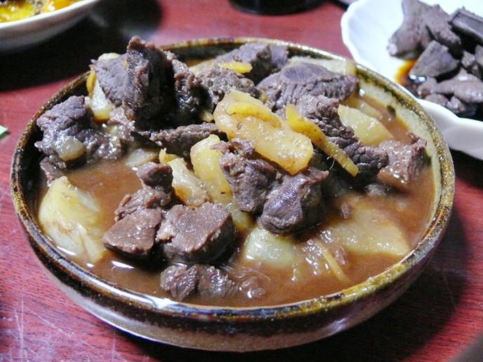 山の恵みなのです!(これは熊肉です!)
